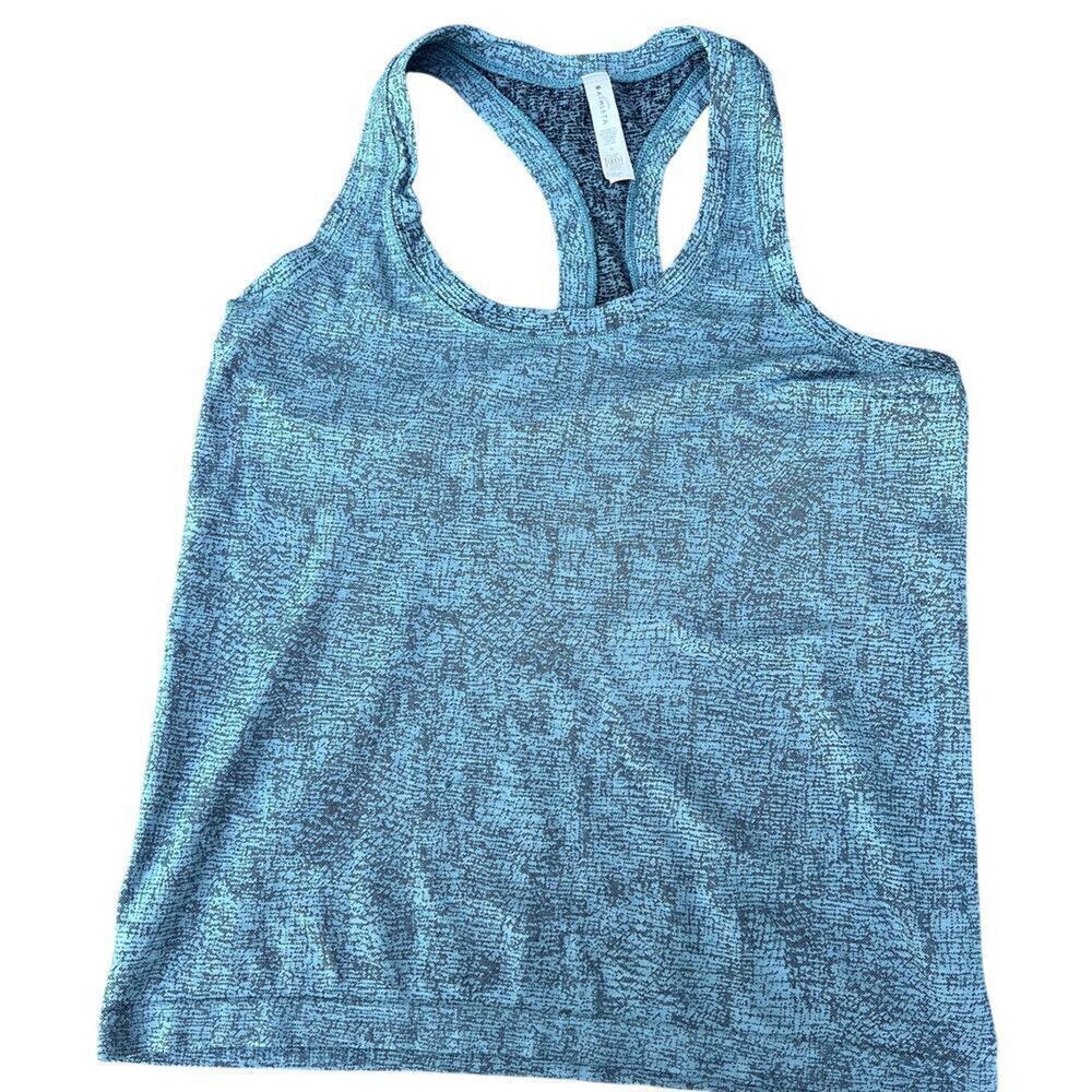 Athleta Racer Back Green/Black Athletic Tank Top, Women's size M